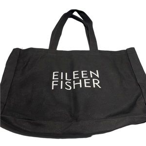 Eileen Fisher Canvas Tote in black. EUC